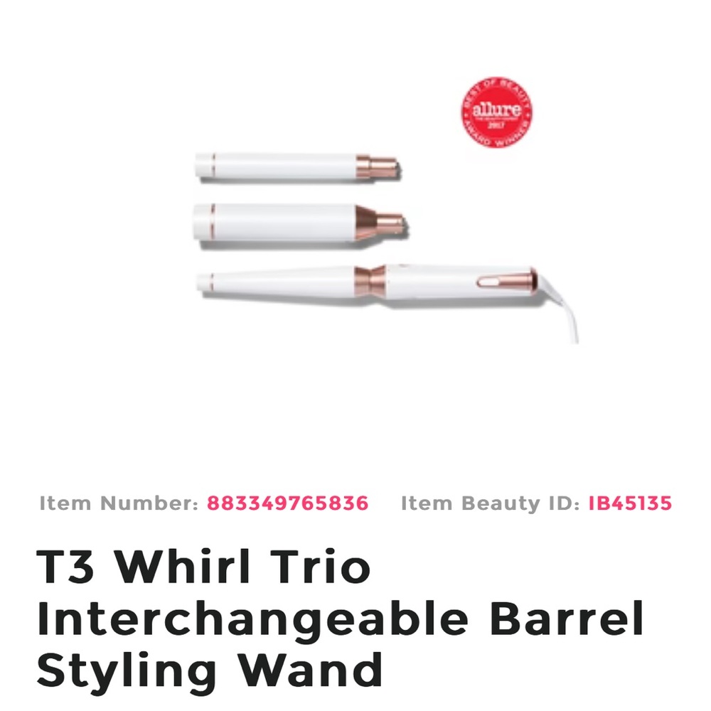 T3 Switch Kit—curling wand with 5 wand/curling options